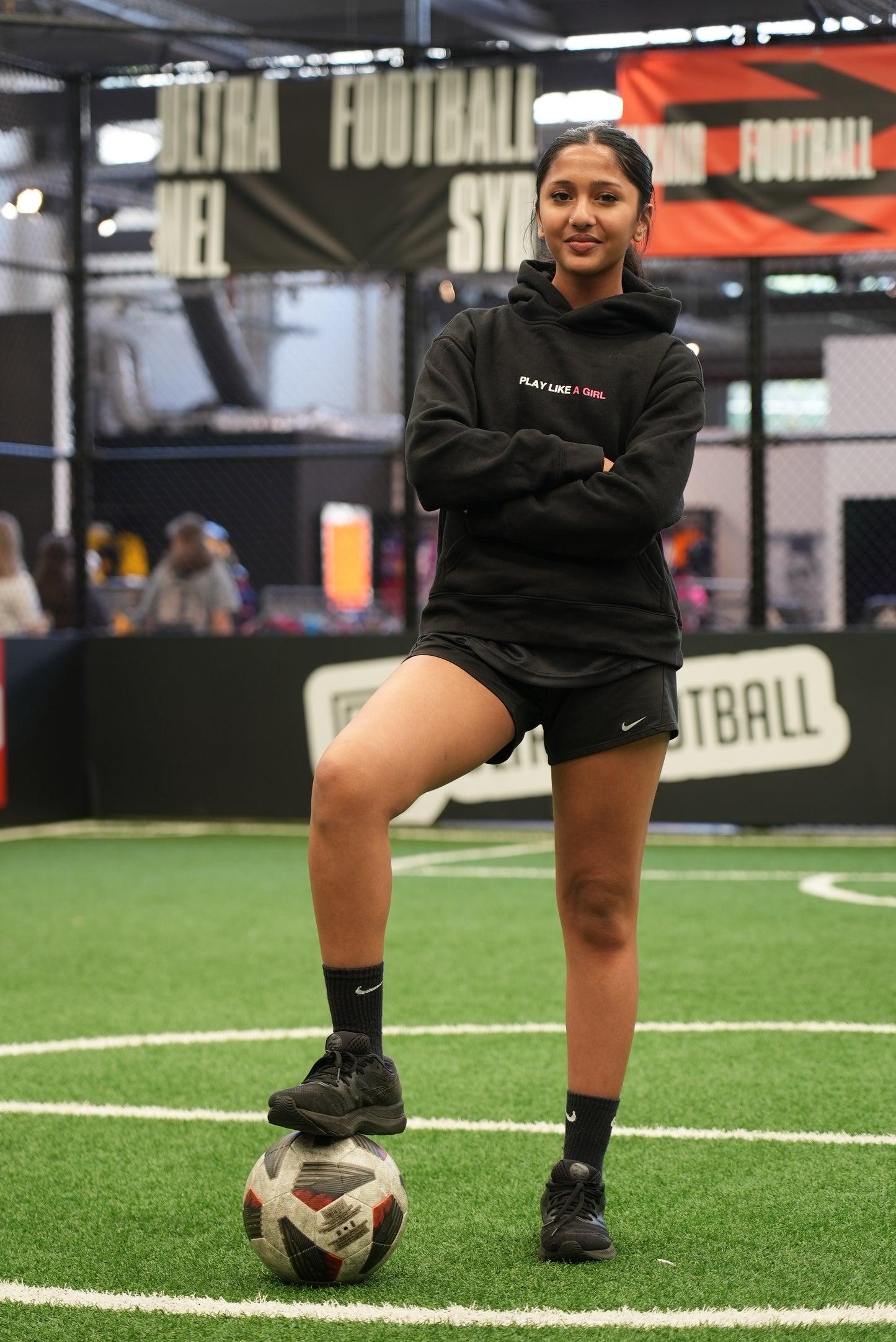 Play Like a Girl Outline Hoodie
