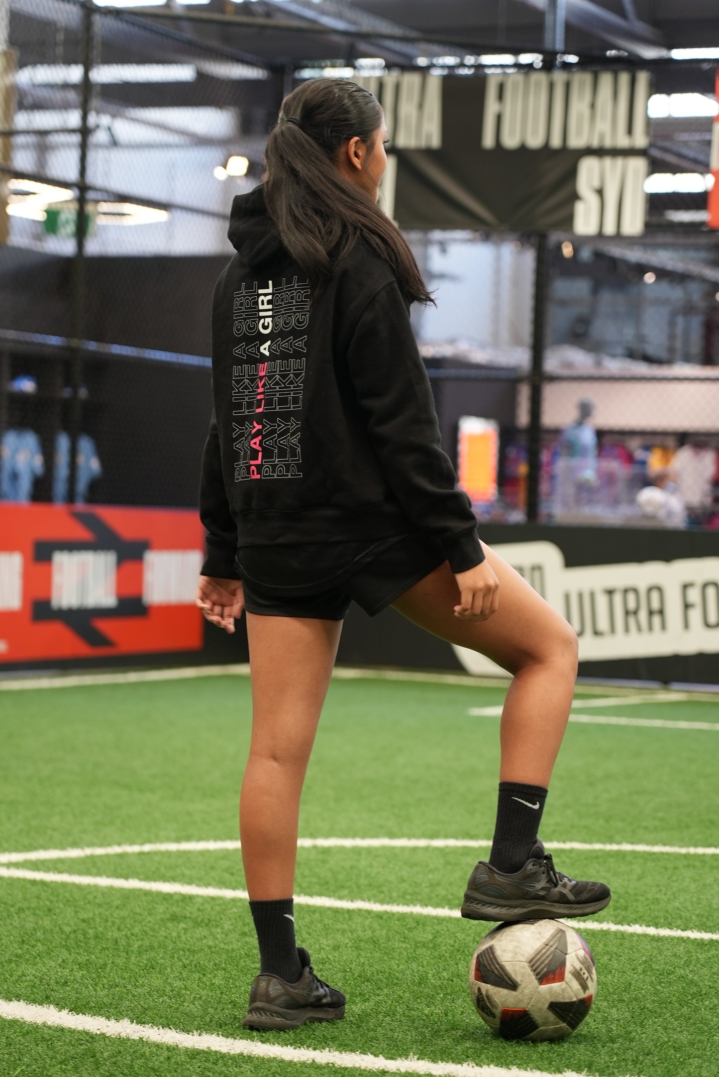 Play Like a Girl Outline Hoodie