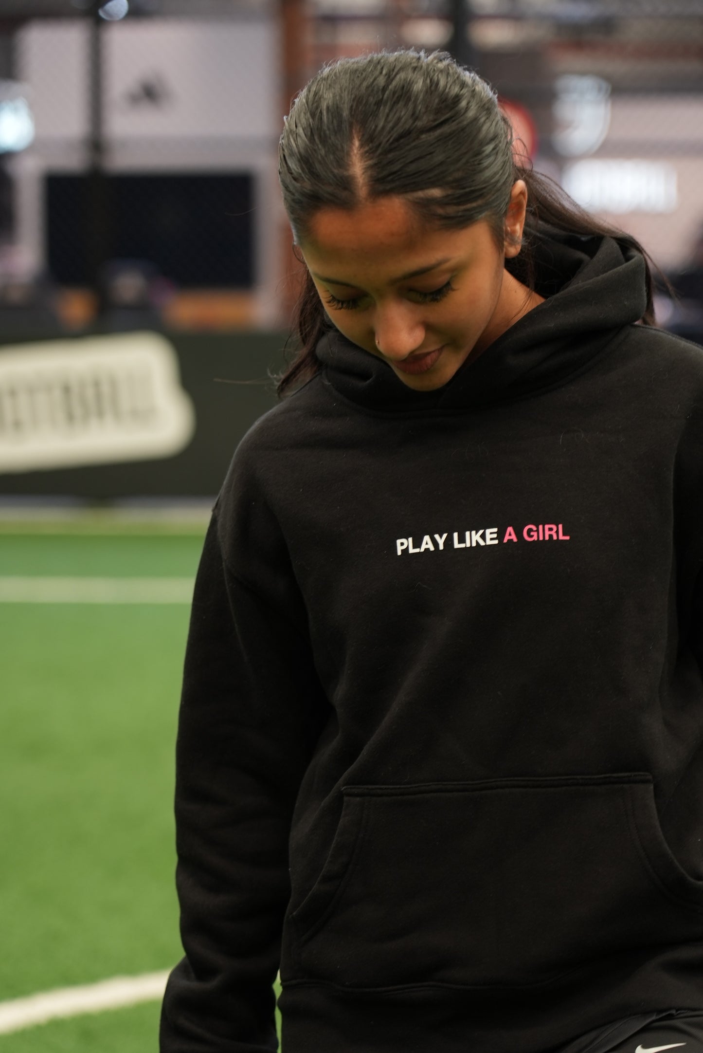 Play Like a Girl Outline Hoodie